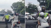 Video Viral di Medsos Seorang Wanita Acungkan Jari Tengah ke Polantas,  Begini Reaksi Pihak Kepolisian
